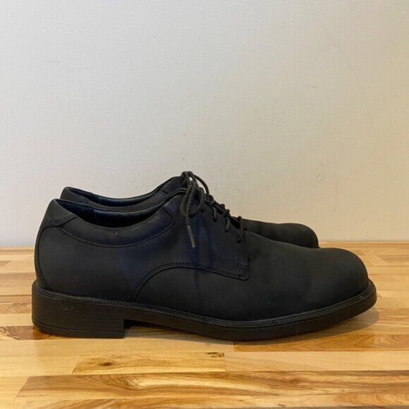 Rockport Men Black Nubuck Leather Oxford Dress Shoes Size 12W formal casual chic - Picture 3 of 13